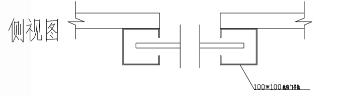 快卷門側(cè)視圖